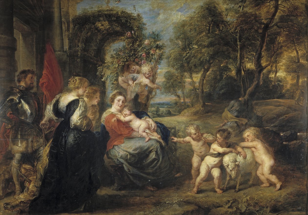 聖人と一緒にエジプトへのフライトで休むc。 1635年 作： ピーター・ポール・ルーベンス