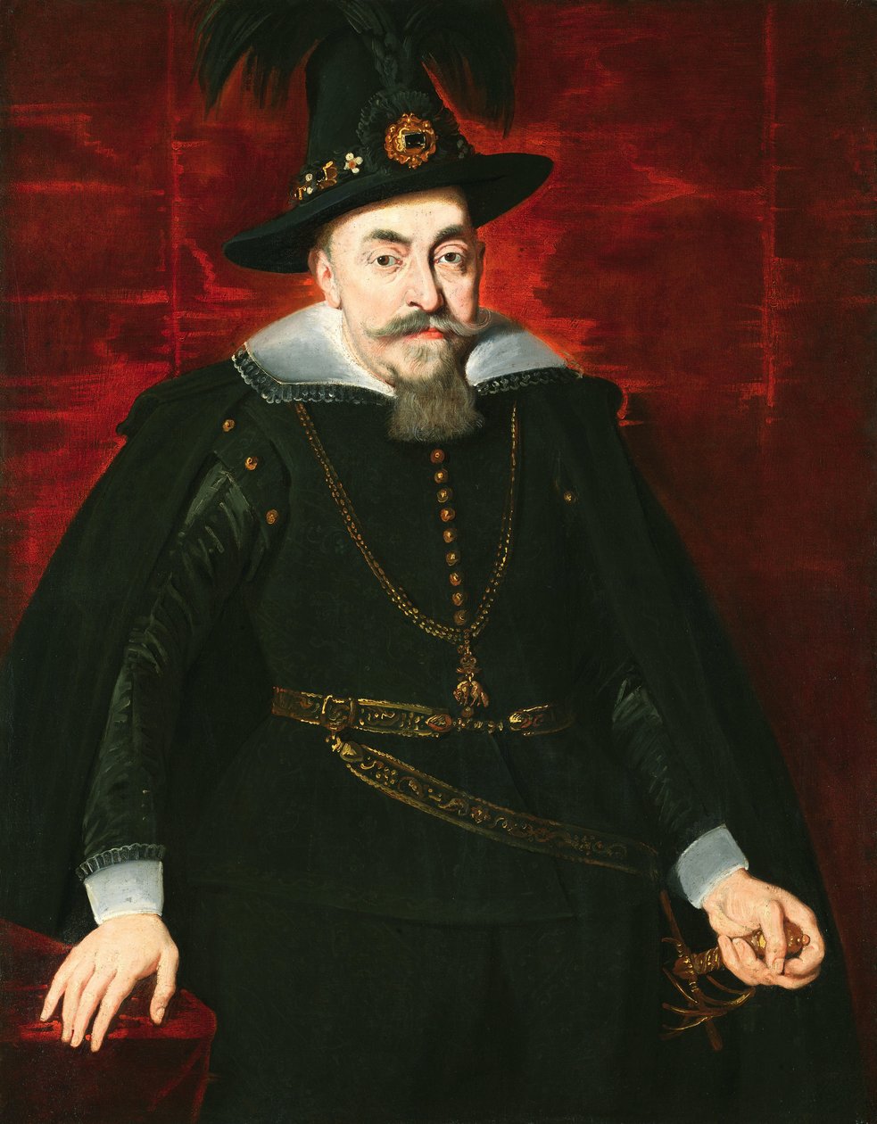 Sigismond III Vasa, roi de Pologne et de Suede et grand duc de Lituanie - Sigismund III Vasa, King of Poland (1566-1632), Portrait of Sigismund III Vasa, by Rubens, Pieter Paul (1577-1640).油彩・キャンバス 作： ピーター・ポール・ルーベンス