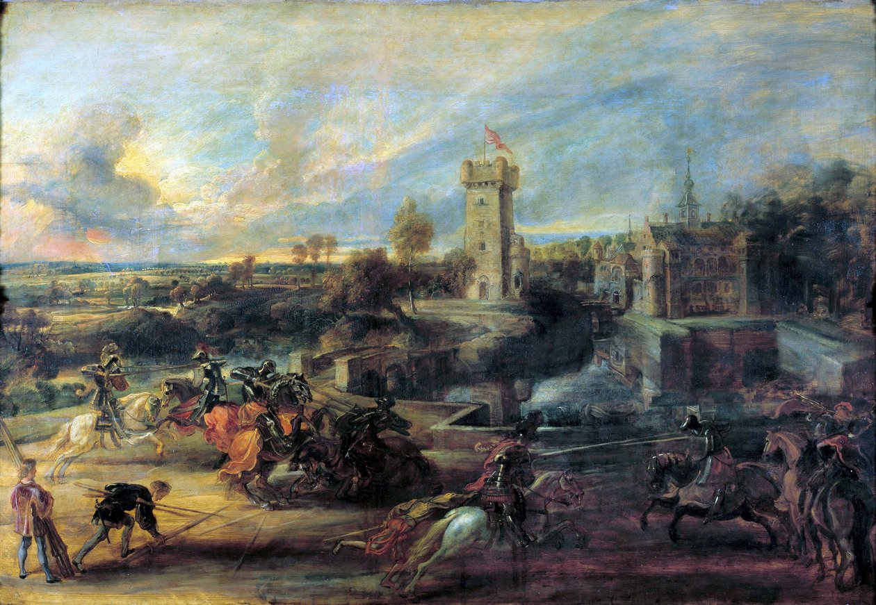 城Steen、1635-1637の前のトーナメント。 作： ピーター・ポール・ルーベンス