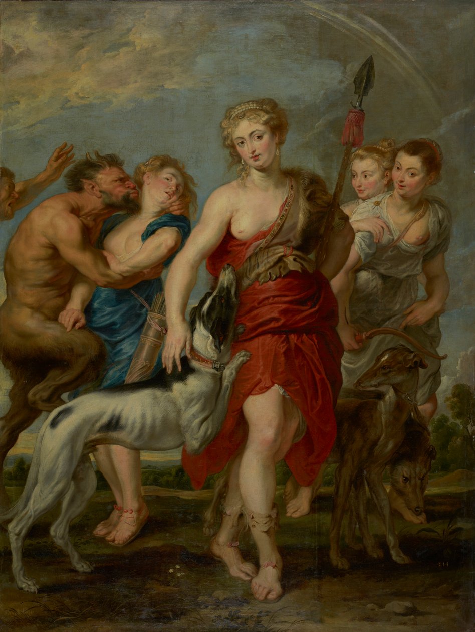 狩りのダイアナと彼女のニンフ、1627-8 作： ルーベンスのピーターポールスタジオ