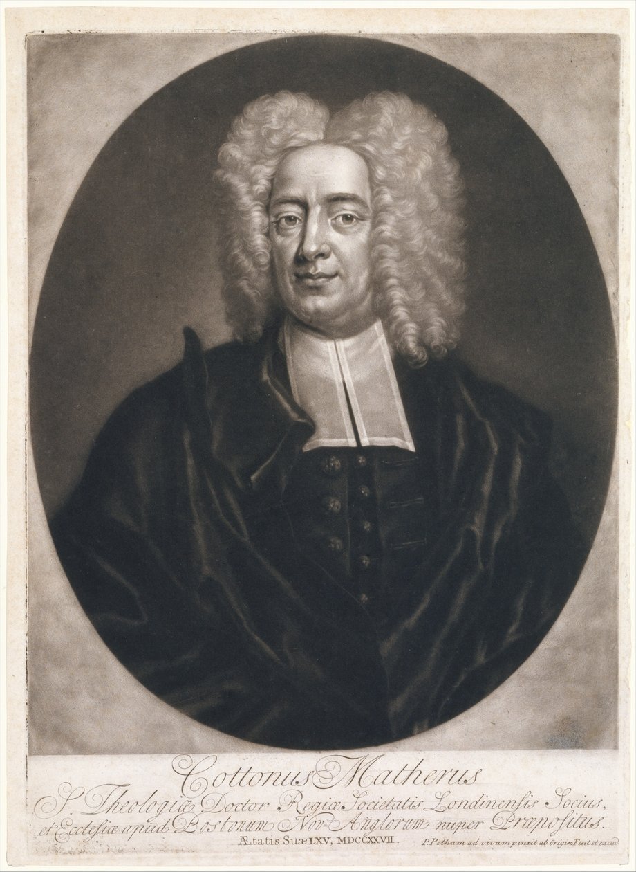 Cottonus Matheris Cotton Mather, 1728., 1728. 作： ピーター・ペルハム