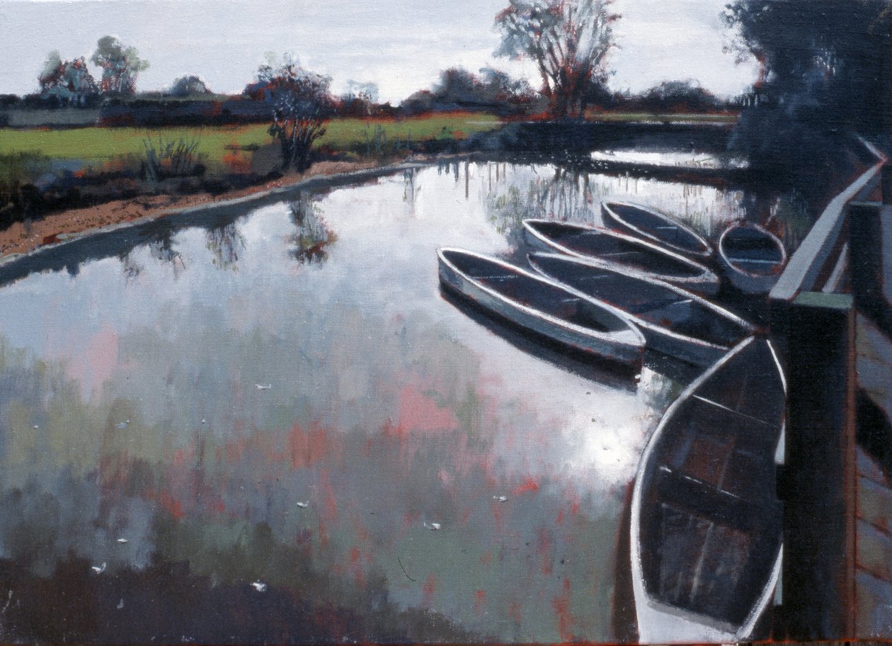 Barcombe Mills, Sussex, 2007（キャンバスに油彩） 作： ピーター・ウィルソン