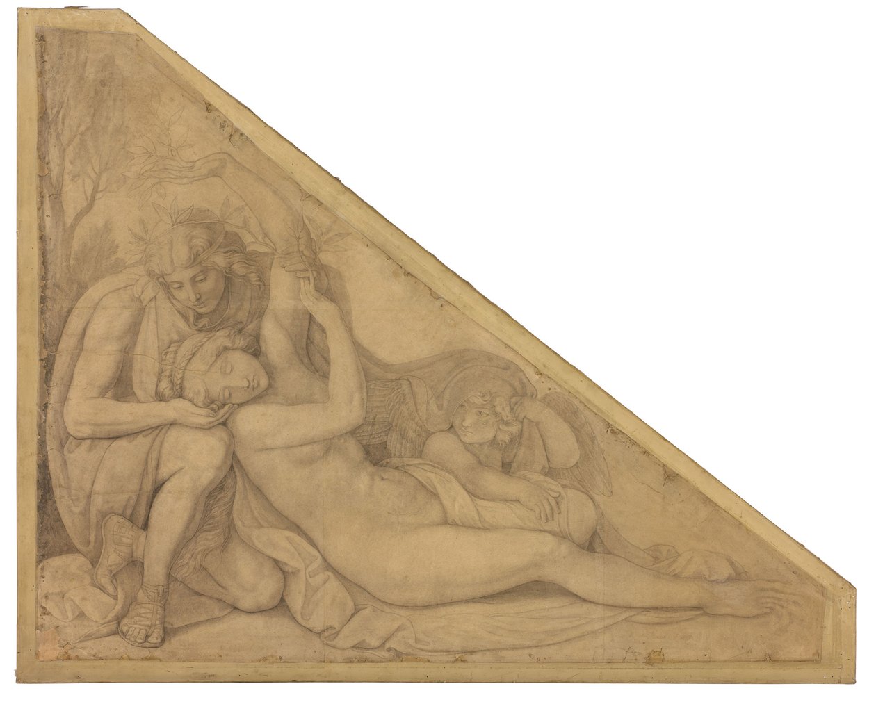 Apoll und Daphne. Karton zu den Deckenbildern der Münchner Glyptothek 作： ピーター・フォン・コーネリアス