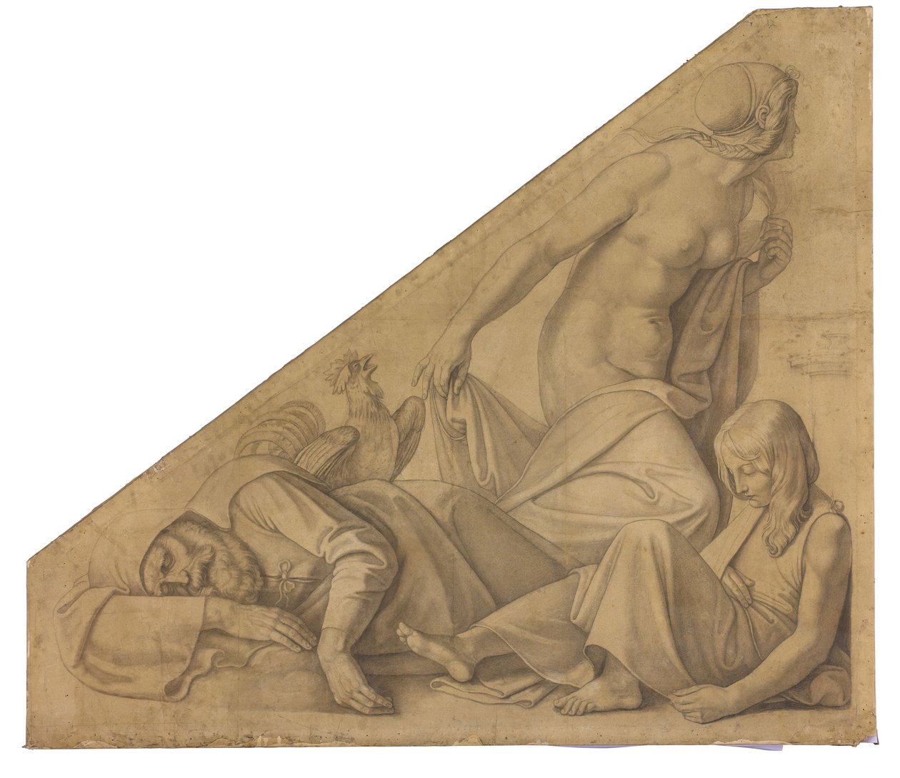 Eos, Tithonos und Memnon. Karton zu den Deckenbildern der Münchner Glyptothek 作： ピーター・フォン・コーネリアス