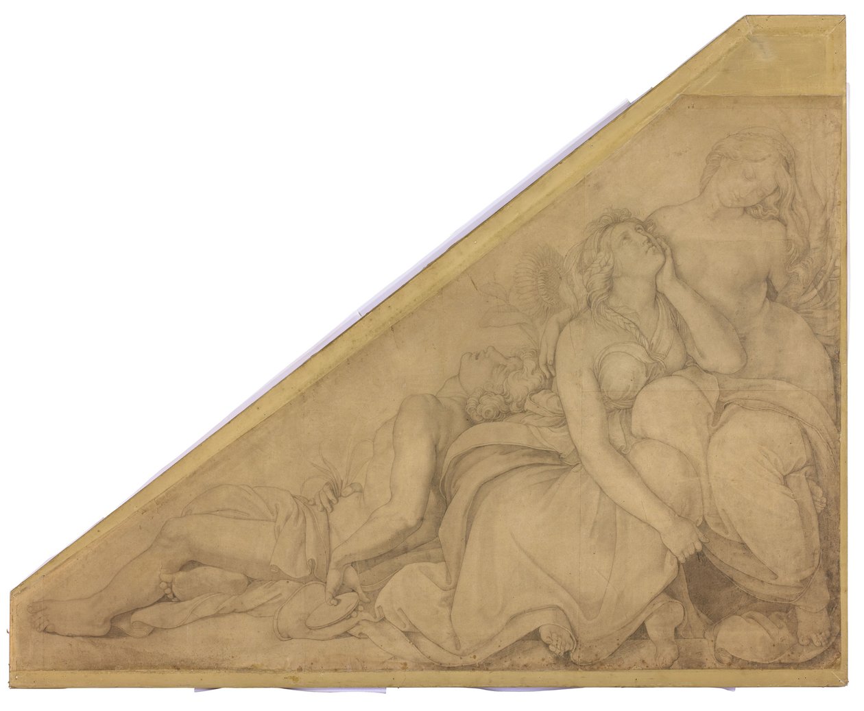 Leukothoe, Klytia und Hyakinthos, in Blumen verwandelt. Karton zu den Deckenbildern der Münchner Glyptothek 作： ピーター・フォン・コーネリアス