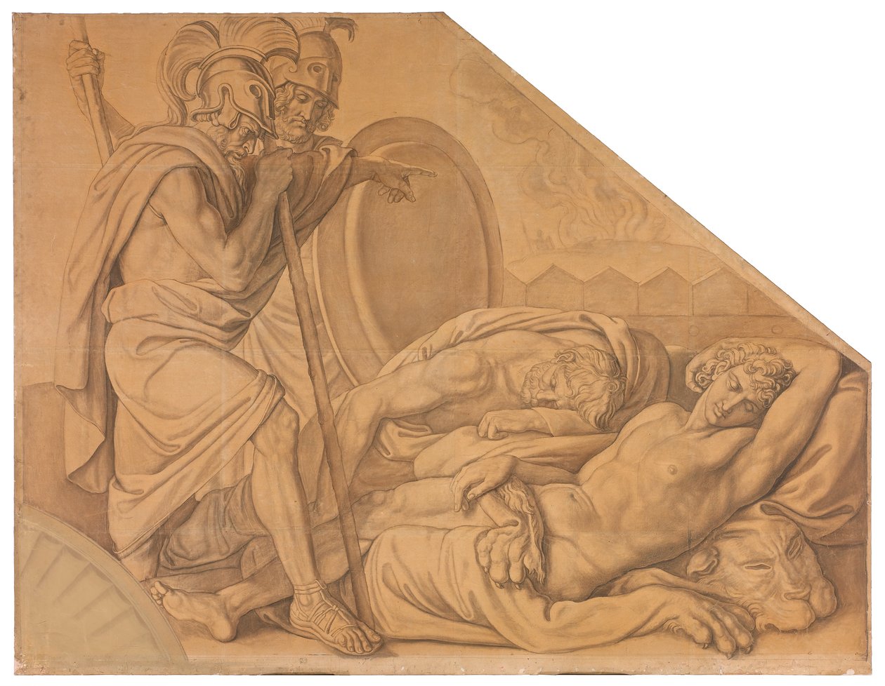 Nestor und Agamemnon wecken den Diomedes 作： ピーター・フォン・コーネリアス