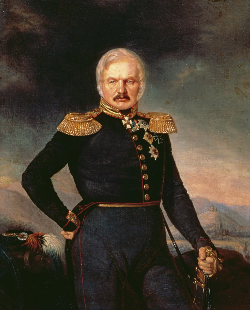 アレクセイ・エルモロフ将軍の肖像（1816-27）、1843年 作： ペトル・ザハロヴィッチ・ザハロフ・チェケネッツ