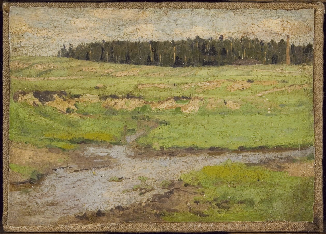 夏の風景（キャンバスに油彩） 作： Petr Ivanovic Petrovichev