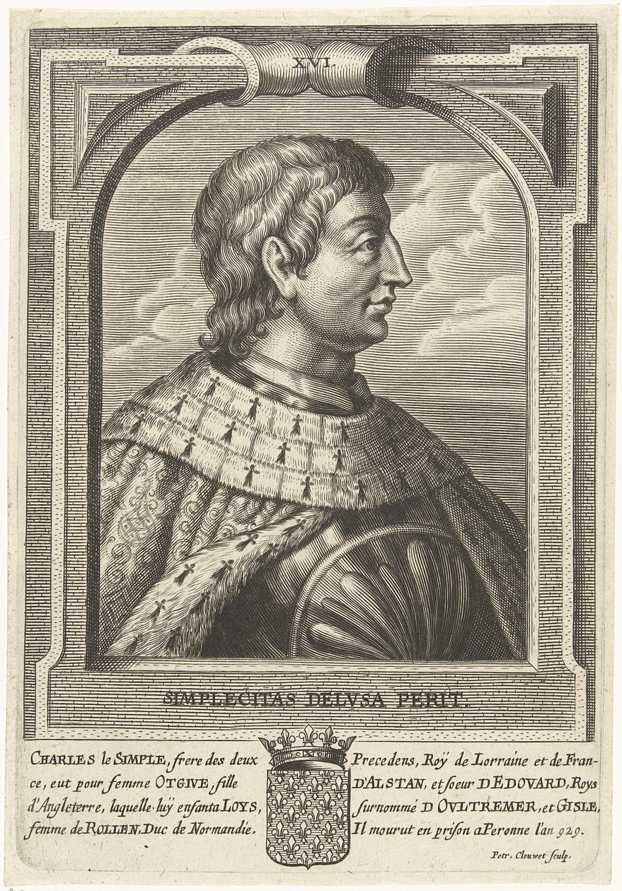 西フランシア王シャルル3世（単純王 作： Petrus Clouwet