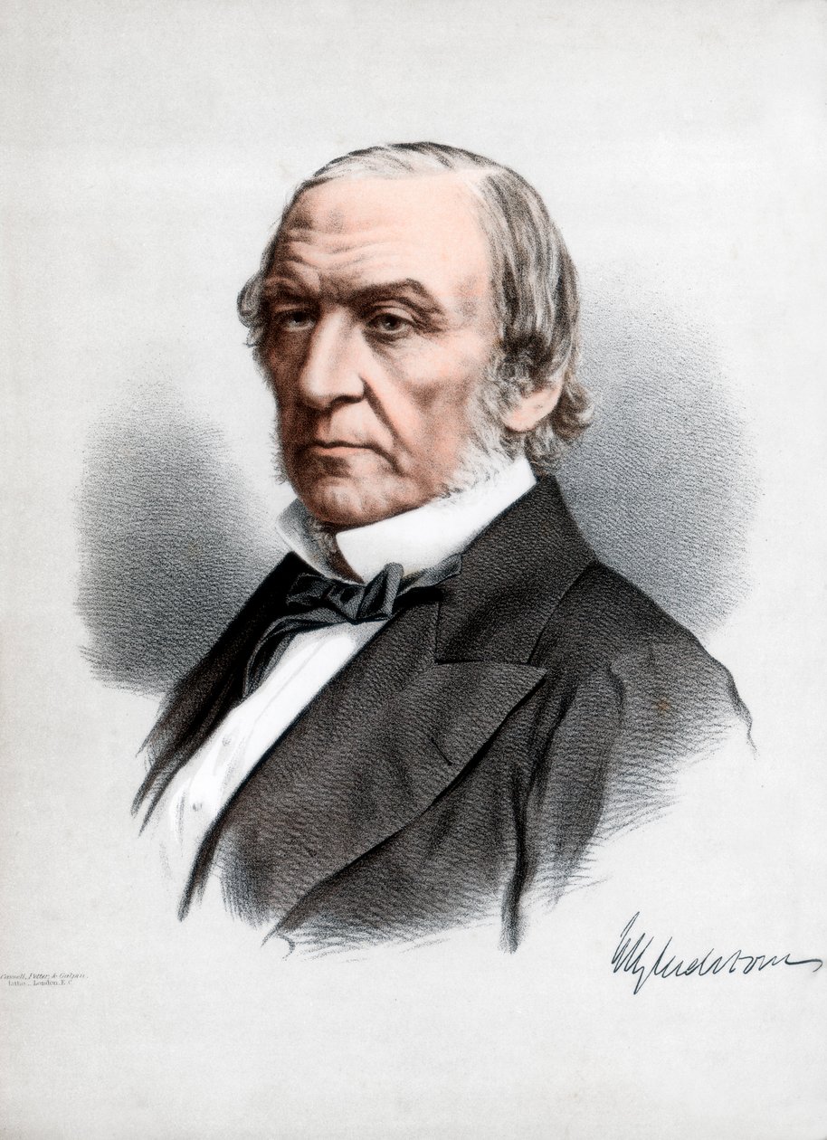 ウィリアム・エワート・グラッドストーン、イギリス自由党の政治家で首相、c1890。 作： ペッターとガルピン・カッセル