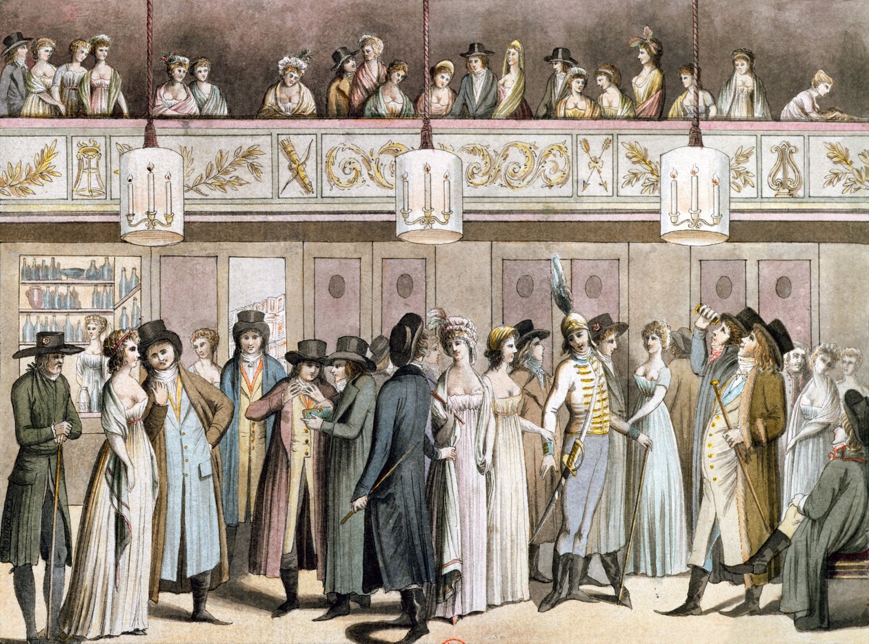 パレロイヤルウォーク、1792年 作： フィリベール・ルイ・デビューコート