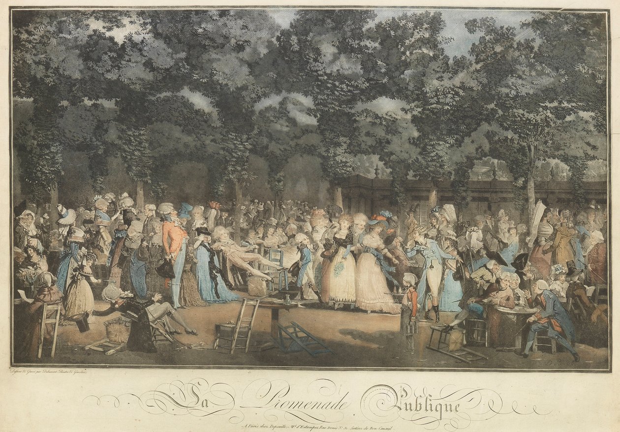 公共の遊歩道、1792年。 作： フィリベール・ルイ・デビューコート