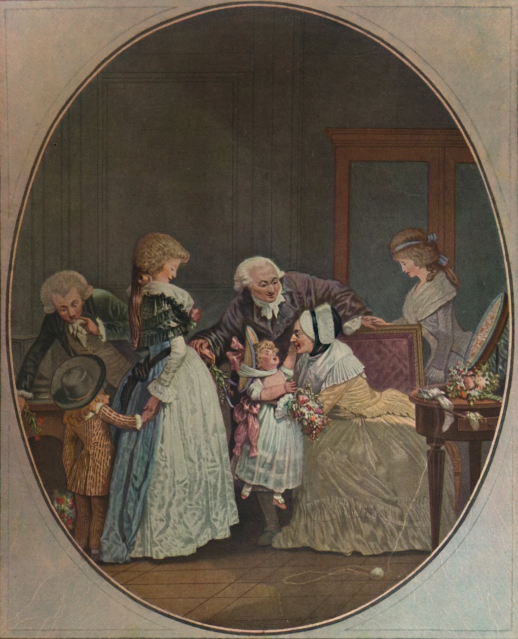 Les Bouquets、Ou La Fete De La GrandMaman、1788、1913 作： フィリベール・ルイ・デビューコート