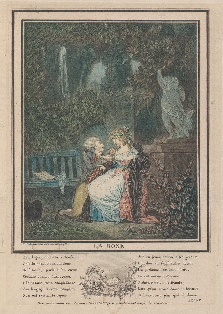 バラ、1788年。 作： フィリベール・ルイ・デビューコート