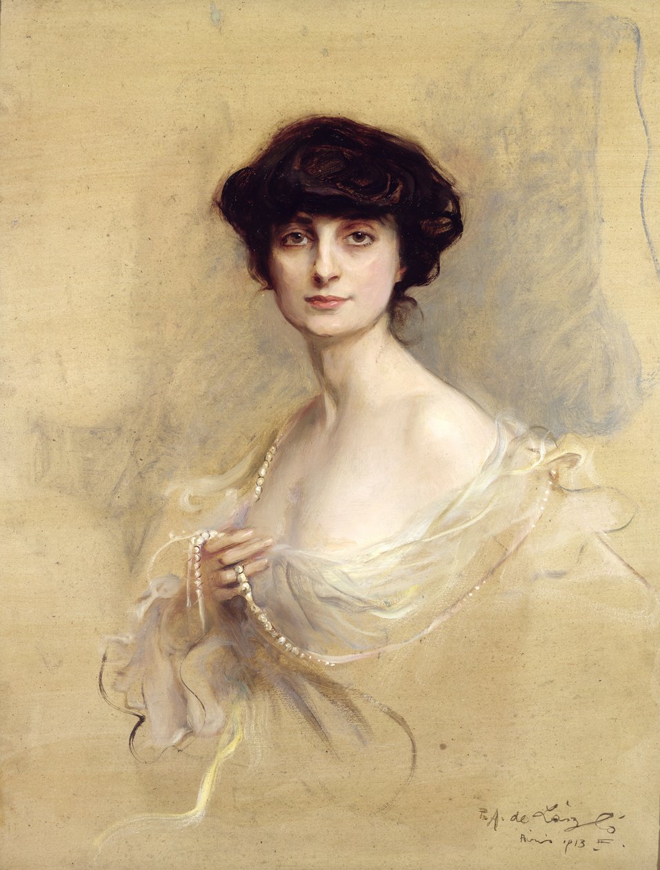 アンナ・ド・ノアイユ (1876-1933) 1913 (キャンバスに油彩) 作： フィリップアレクシウスデラズロ