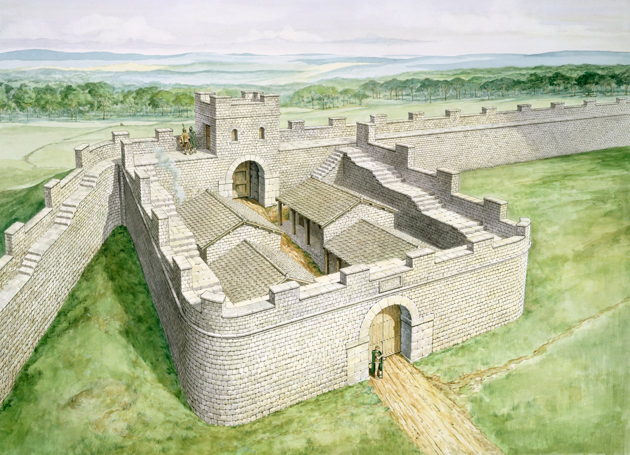 ハドリアヌスの城壁 Cawfields Milecastle、c2nd 世紀、1990-2010 作： フィリップコーク