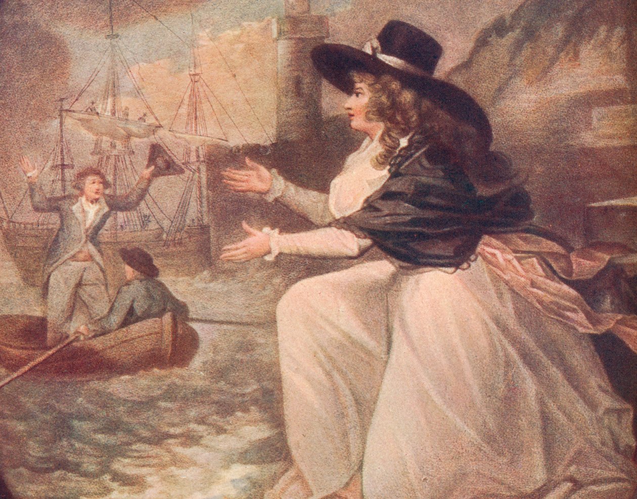 相互喜び、または港の船、c1788、1906 作： フィリップ・ドー