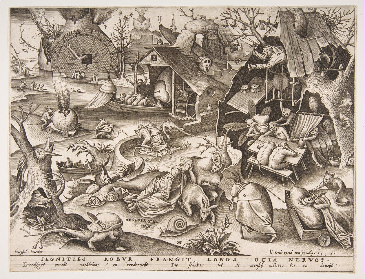 ナマケモノデジディア、シリーズ「七つの大罪」、1558年。 作： フィリップ・ガル