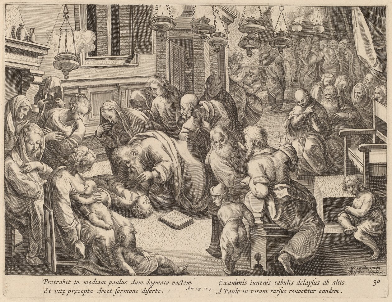 ユーティコスの陥落 作： Jan van derStraetの後のPhilipGalle