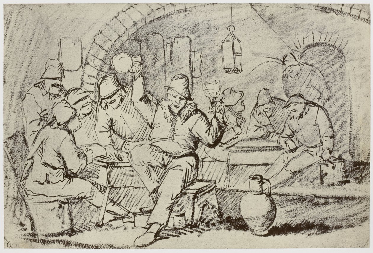 Hemskirk [Van Heemskerck?]、Boors Carousing 作： フィリップ・ヘンリー・デラモット