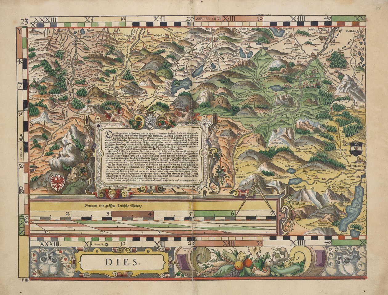1568年からのバイエルンの国のタブレット 作： フィリップ・アピアン