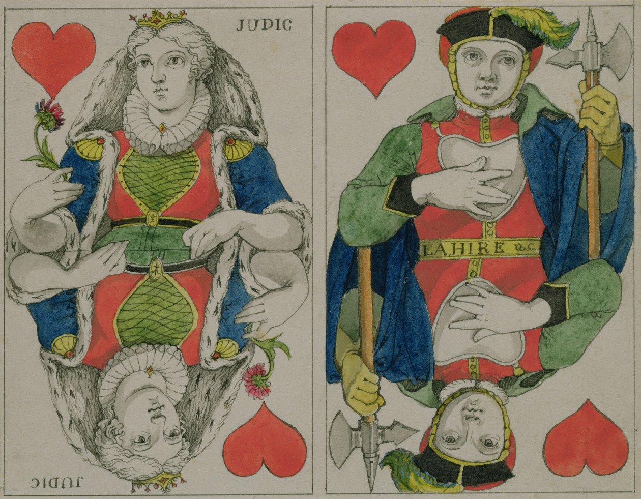 トランプのデザイン、c.1810（ペンとインク、紙のトイレ） 作： フィリップオットールンジ