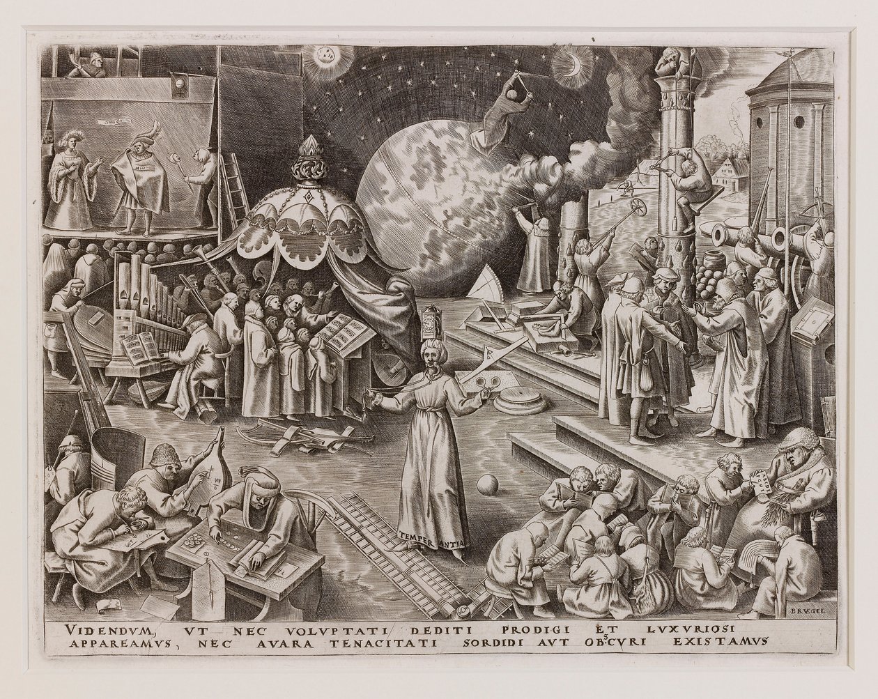 7つの美徳、1560年からのTemperantia Temperance。 作： フィリップ・ガレ