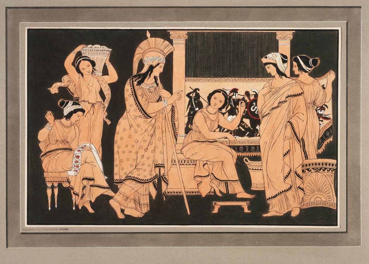 Athena bei der mit Webereien beschäftigten Penelope 作： フィリップ・ベイト