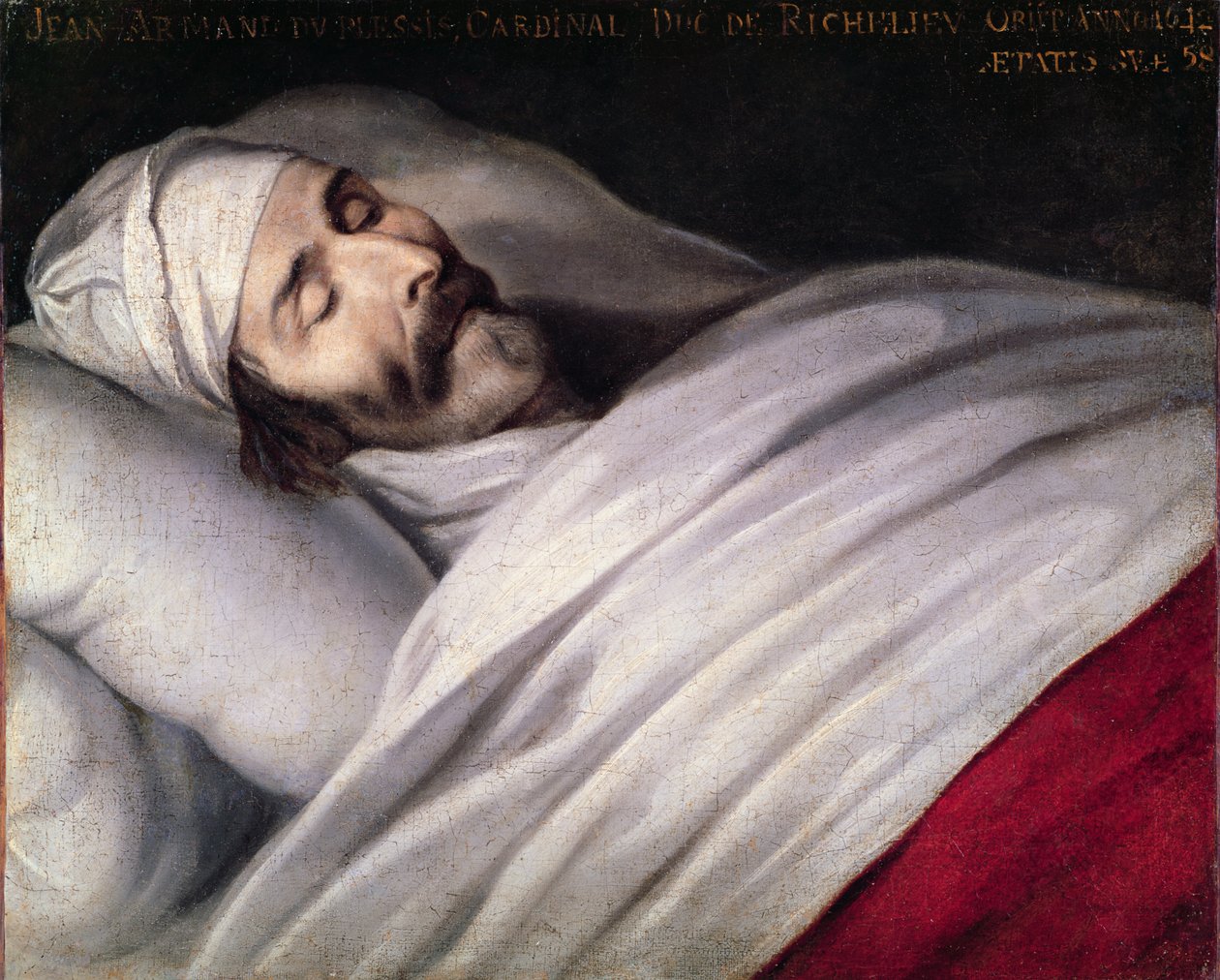 リシュリュー枢機卿（1585-1642）の死床 作： フィリップ・ド・シャンペーン