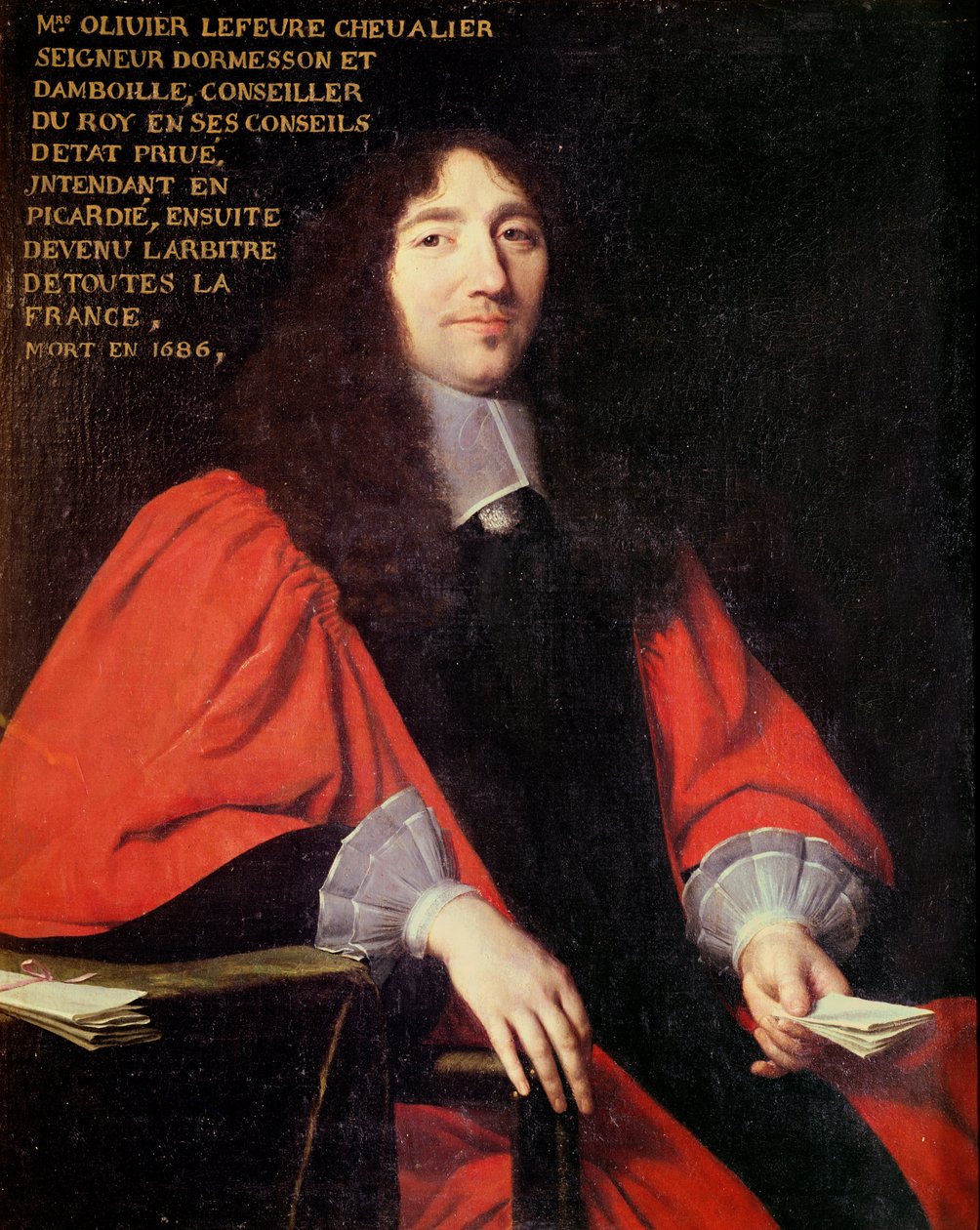 オリヴィエ・ルフェーヴルの肖像（d.1686） 作： フィリップ・ド・シャンペーン