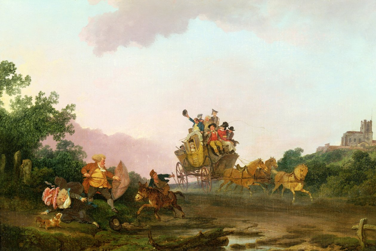 コーチの飲み騒ぎ人、1785-90年頃 作： フィリップ・ジャック・ド・ルーテルブール