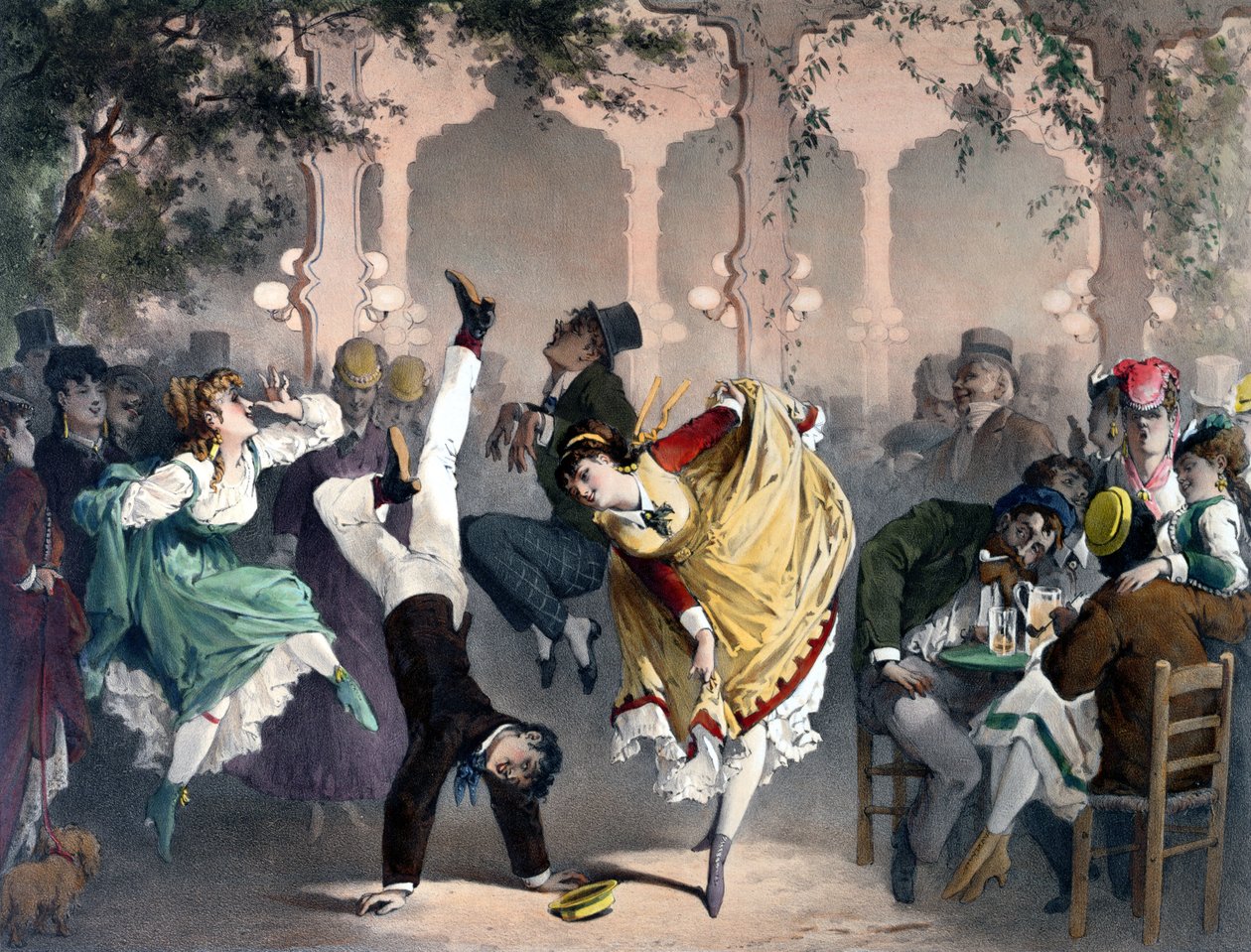 G.バリーによって彫刻されたパリのバルブリエ広場にあるカドリール、c.1860-65 作： フィリップ・ジャック・リンダー