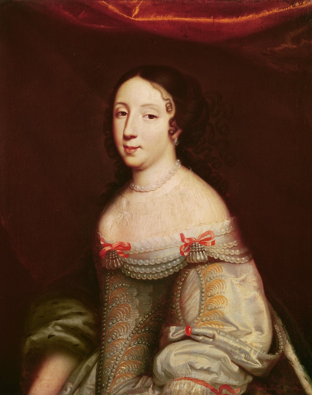 オーストリアのアンの肖像（1601-1666）、スペインのインファンタ、フランスの女王の配偶者、ナヴァール（1615-1643） 作： フィリップ・ド・シャンペーン