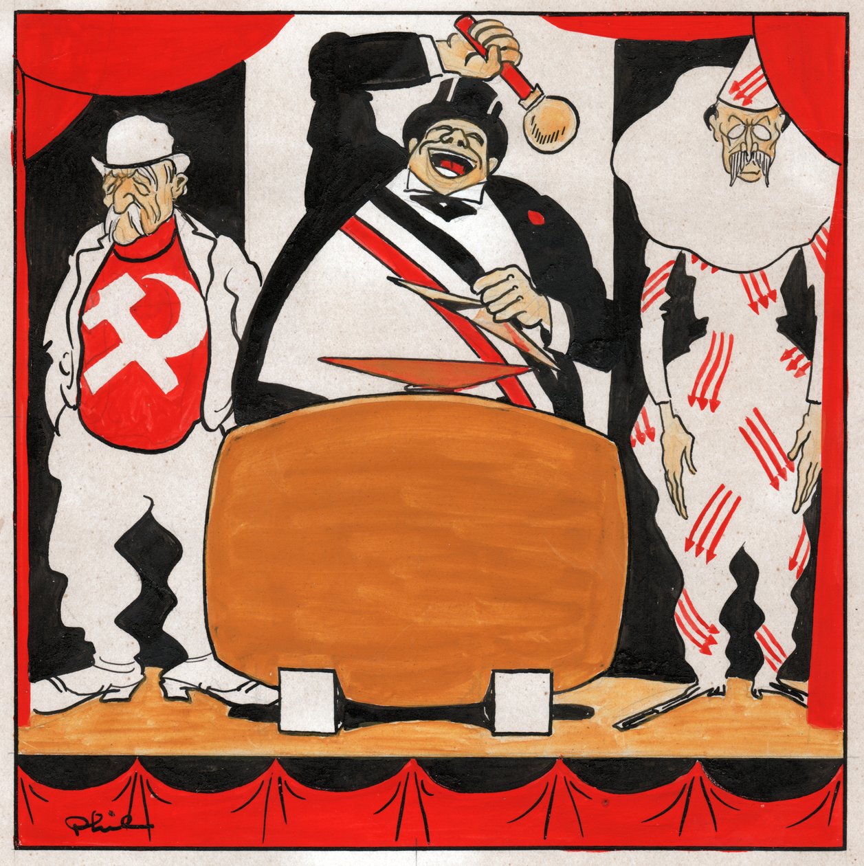 レオン・ブラム。 1930～1936年（版画） 作： フィリップ (1905-1940) ラルキエ