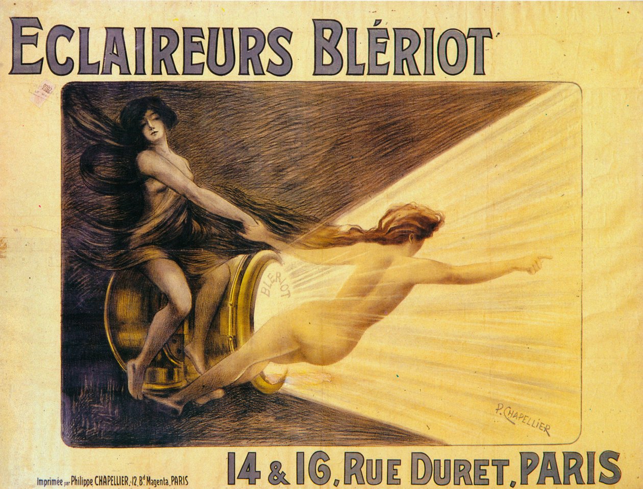 Bleriot ヘッドランプの広告、c1905 作： フィリップシャペリエ