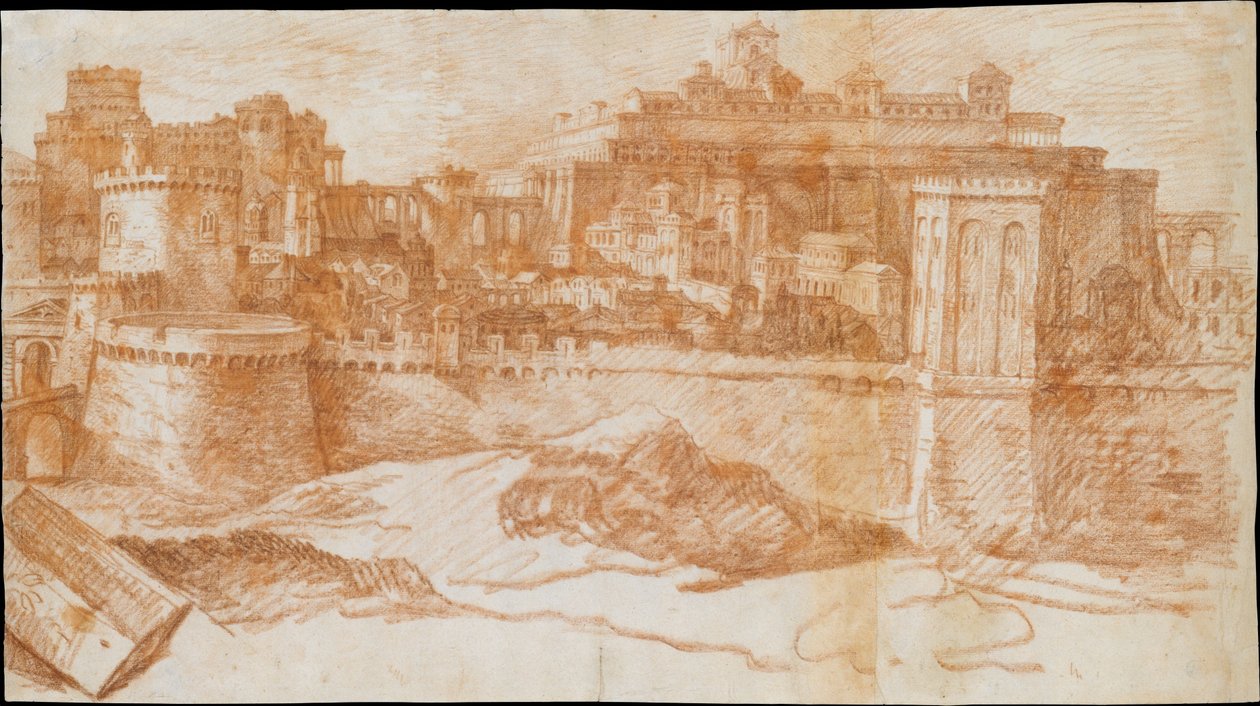 Ansicht von Jerusalem mit dem Tempel Salomos 作： フィリップ・ド・シャンペーン