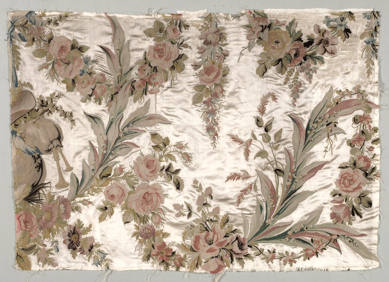 Coverlet Fragment、c。 1760-1770。 作： フィリップ・ド・ラサル