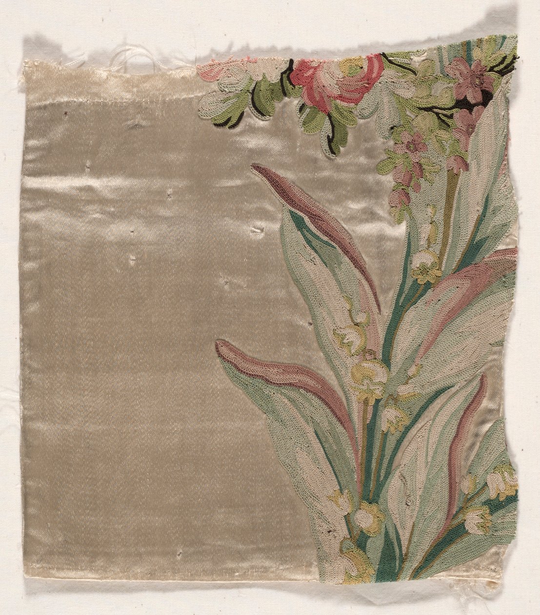 Coverlet Fragment、c。 1760-1770。 作： フィリップ・ド・ラサル