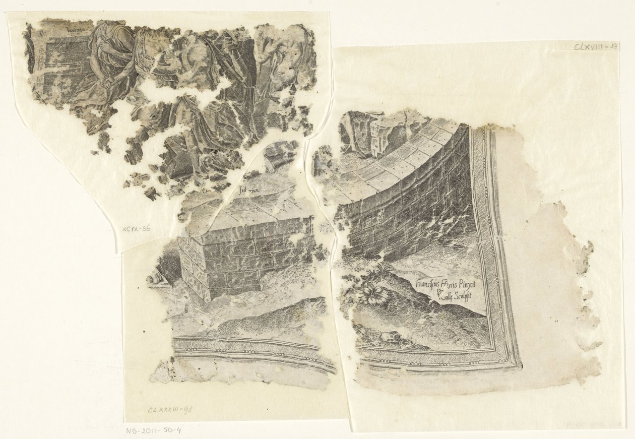 Cebes シーンのプリントの右下隅 Tabula Cebetis Carta Vitae (原題) 作： フィリップ・ハレ