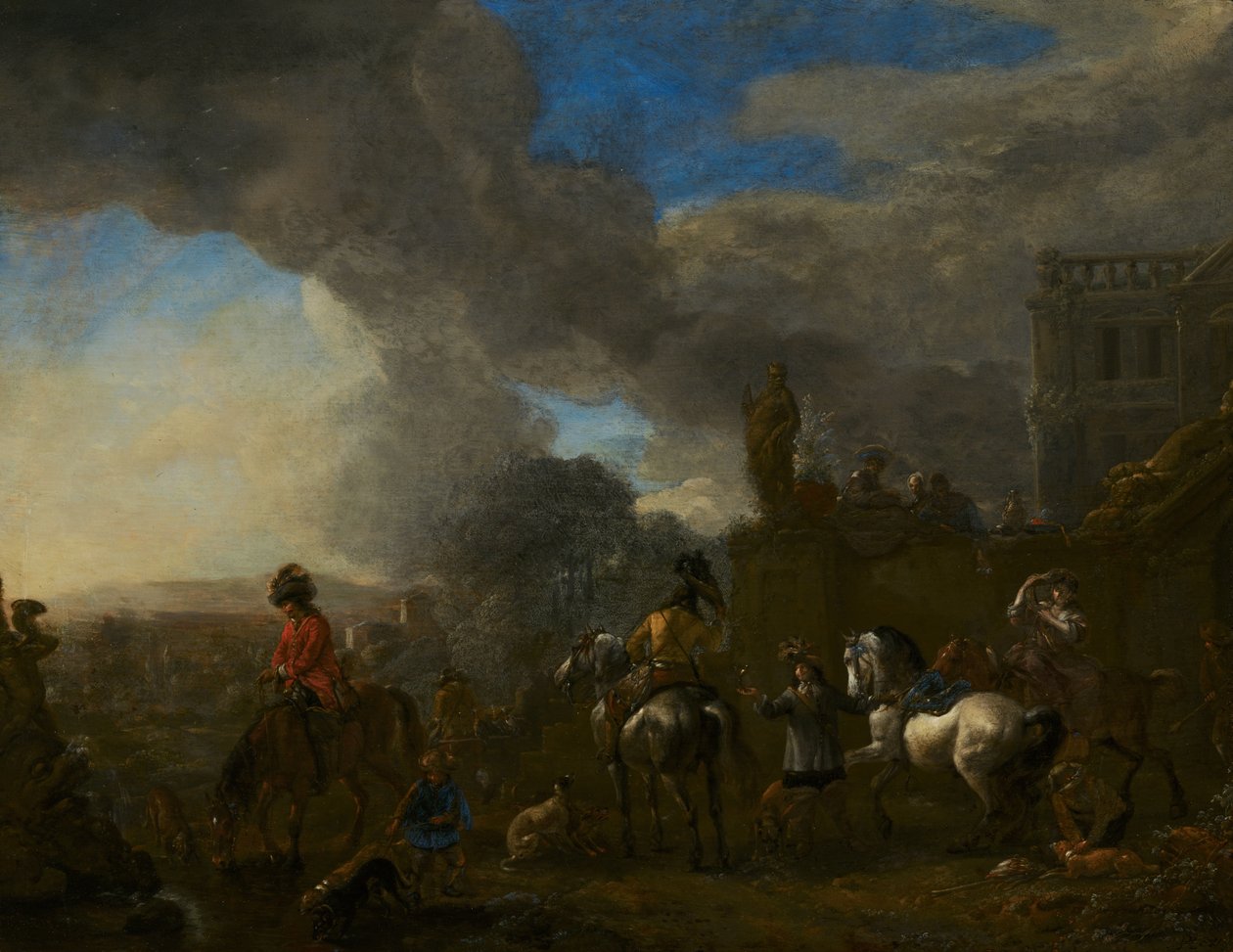 鷹狩り 作： Philips Wouwerman