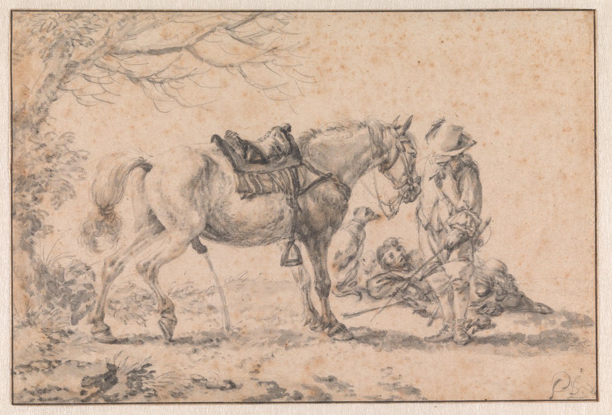 おしっこをする馬 作： Philips Wouwerman