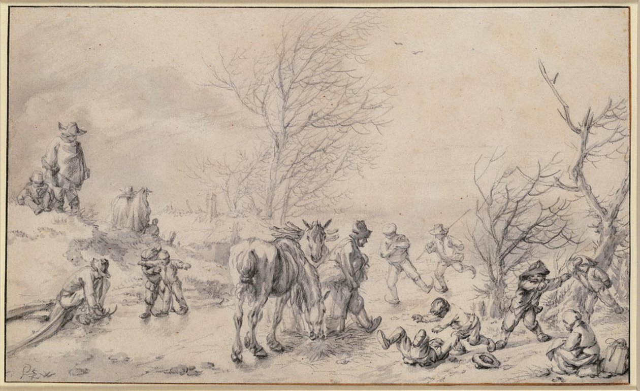 氷上の楽しみ 作： Philips Wouwerman