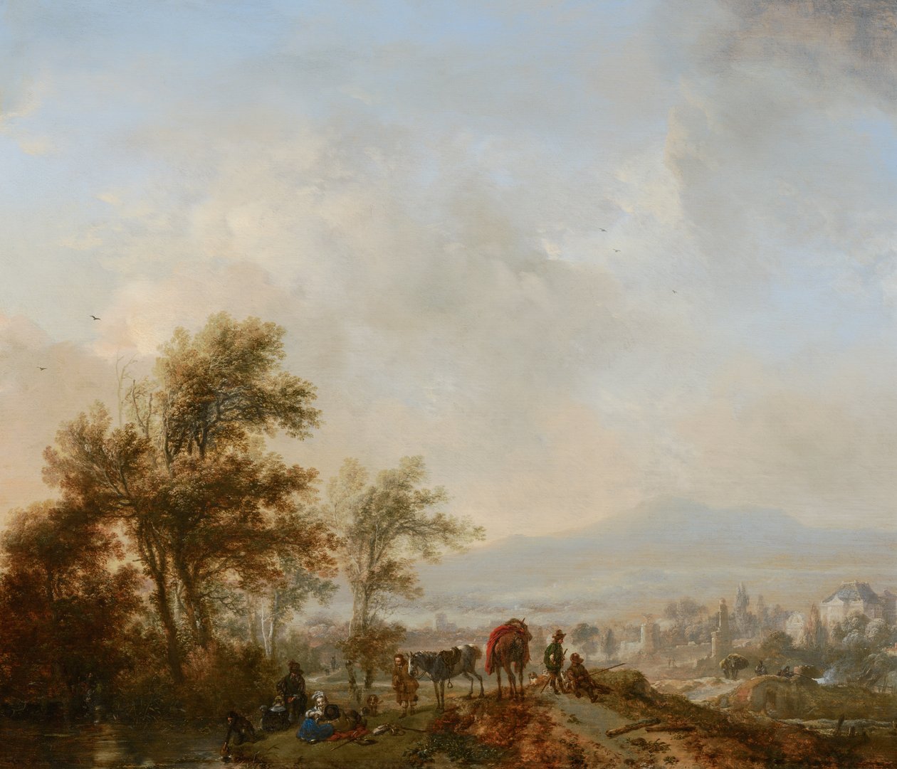 狩りの合間の休息 作： Philips Wouwerman
