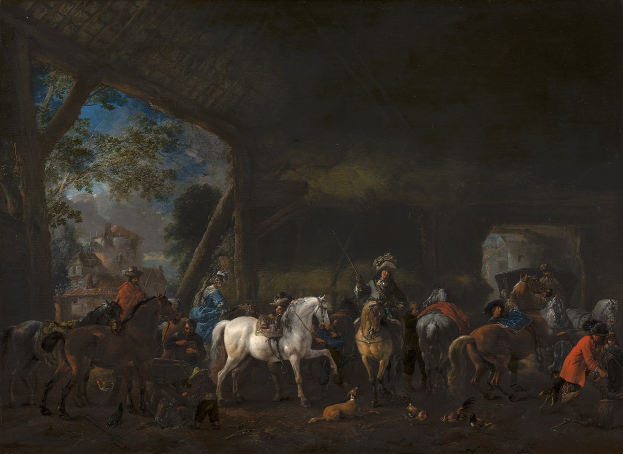 厩への到着 作： Philips Wouwerman