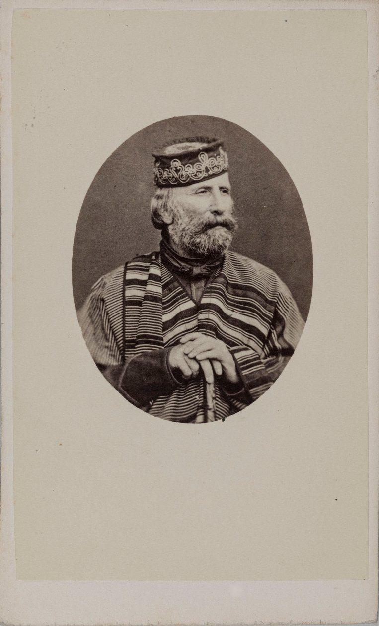 ジュゼッペ・ガリバルディの肖像 1807-1882, 1882. 作： 写真スタジオアレッサンドロパヴィア。