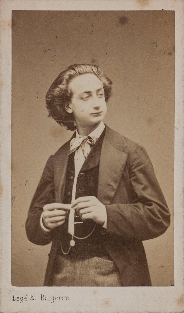 ヴァイオリン奏者で作曲家のアンリ・ケッテンの肖像画（1848～1883年）。 作： 写真スタジオLegéとBergeron。