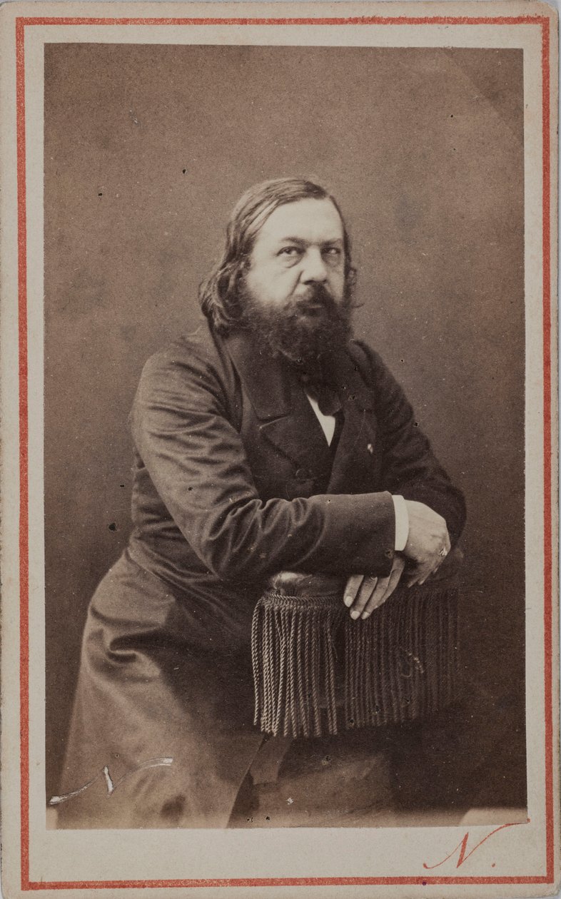 詩人テオフィル・ゴーティエの肖像 1811-1872, 1872. 作： 写真スタジオナダール。