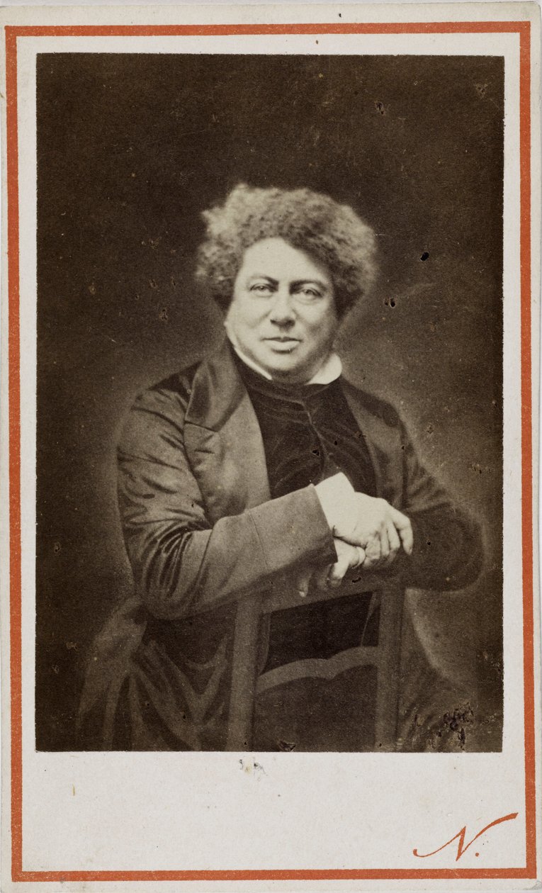 著者 アレクサンドル・デュマの父 1802-1870, 1870. 作： 写真スタジオナダール。