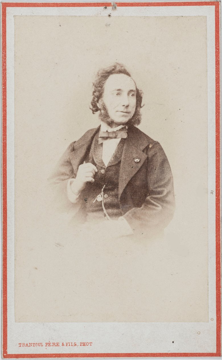 バイオリニストで作曲家のカミロ・シヴォリの肖像 1815-1894 . 作： 写真スタジオTrantoulPèreとFils。