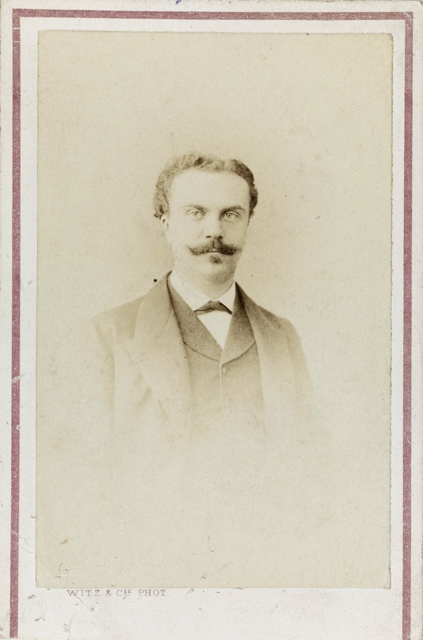 ガイ・ド・モーパッサンの肖像、c。 1880年。 作： 写真スタジオのウィッツとシー。